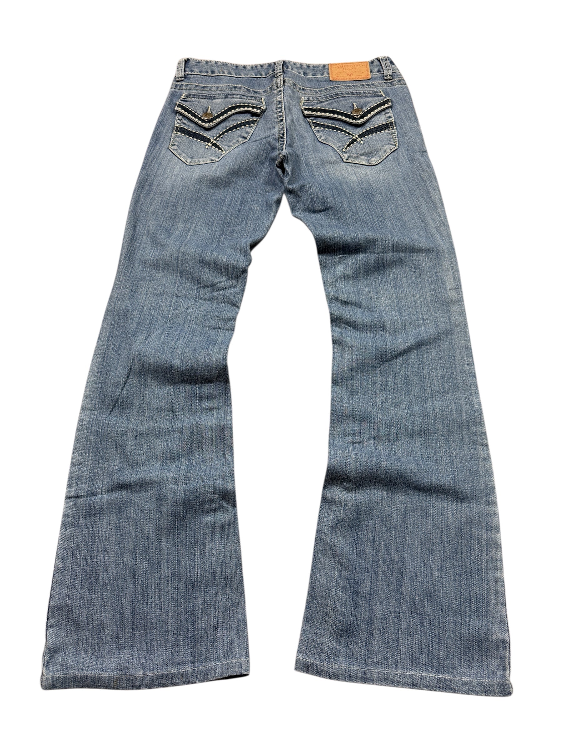 Amethyst Vintage Jeans Backprint Y2K Bootcut Fit 2005 S Damen