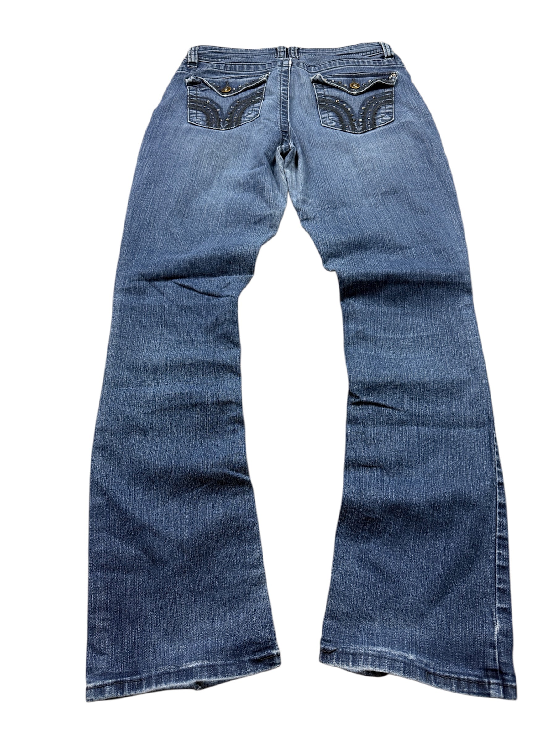 Amethyst Vintage Jeans Backprint Y2K Bootcut Fit 2005 S Damen