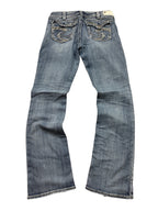 Silver Vintage Jeans Backprint Y2K Bootcut Fit 2006 M Damen