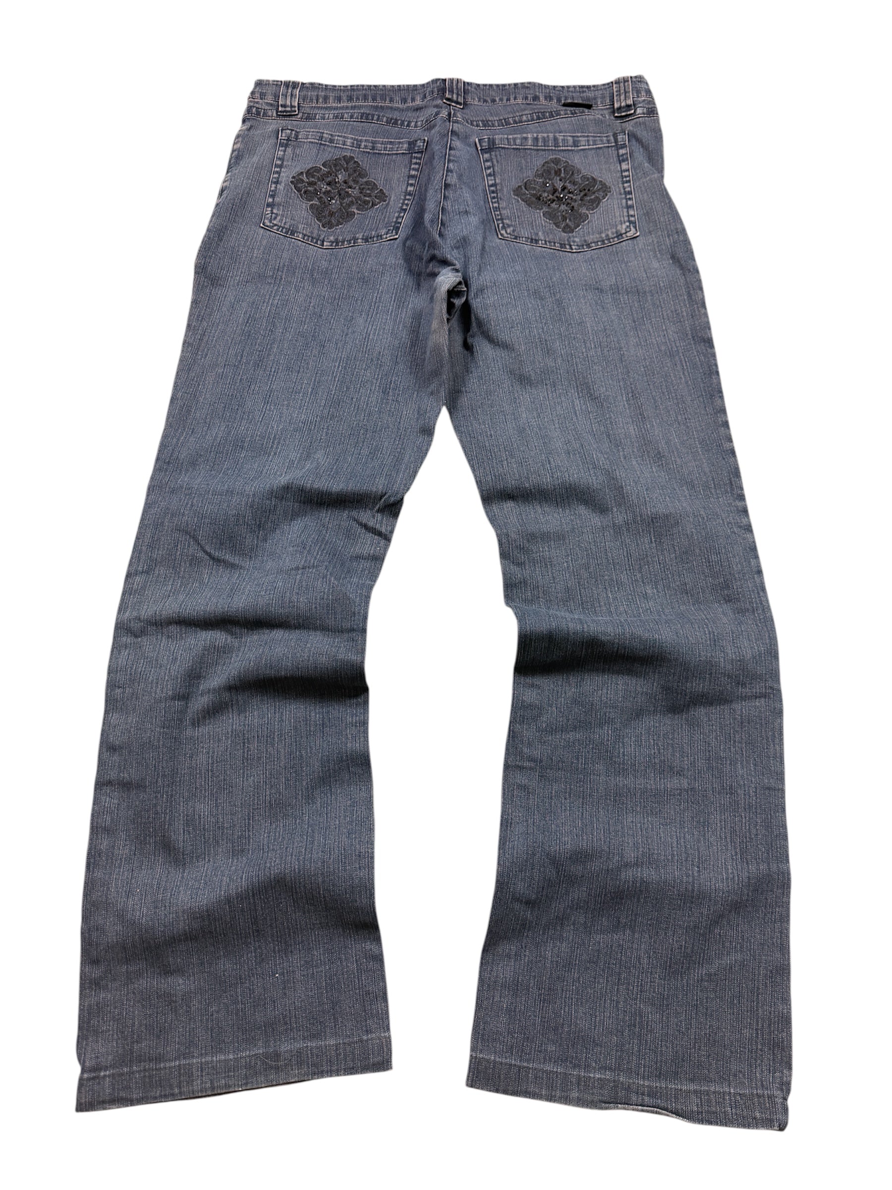 AZAY Vintage Jeans Backprint Y2K Bootcut Fit 2000s L