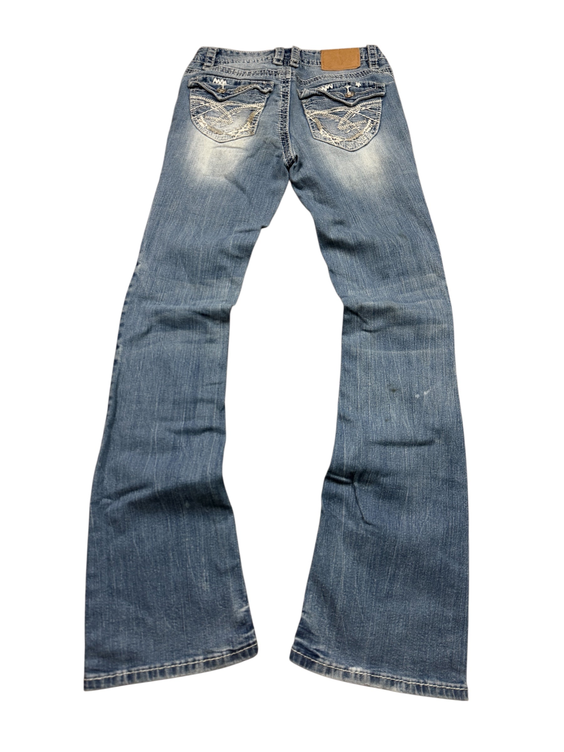 AMETHYST Vintage Jeans Backprint Y2K Bootcut Fit 2000s S Damen