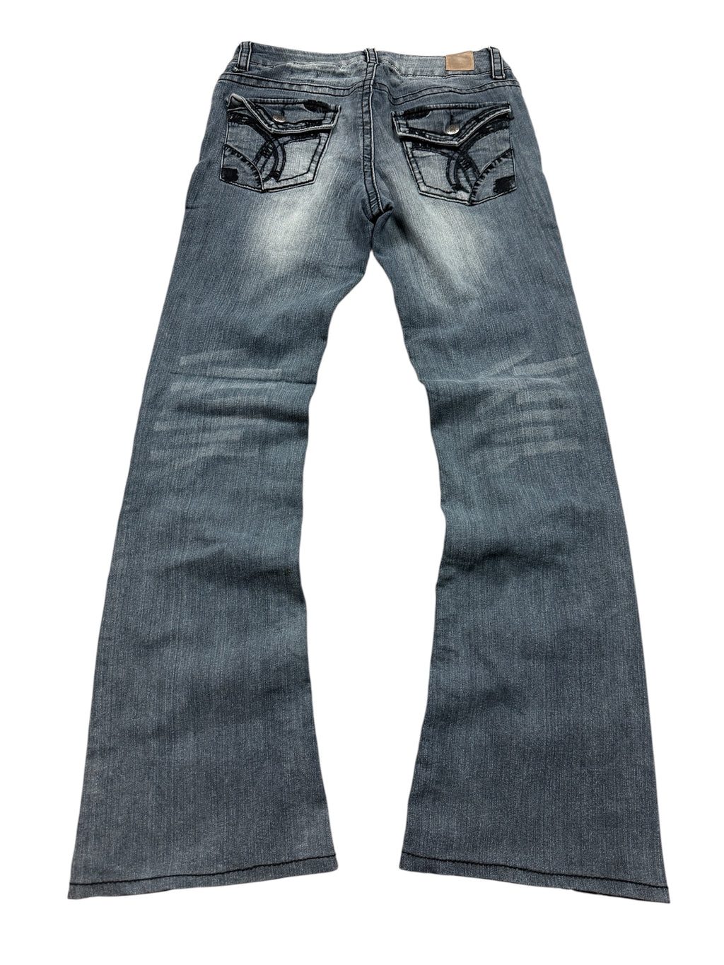 Paris Blue Vintage Jeans Backprint Y2K Bootcut Fit 2004 S Damen