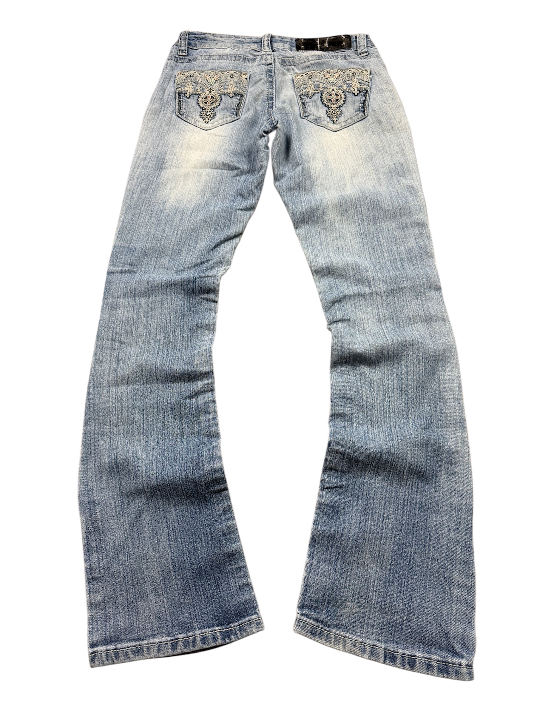Premier Vintage Jeans Backprint Y2K Bootcut Fit 2006 M Damen