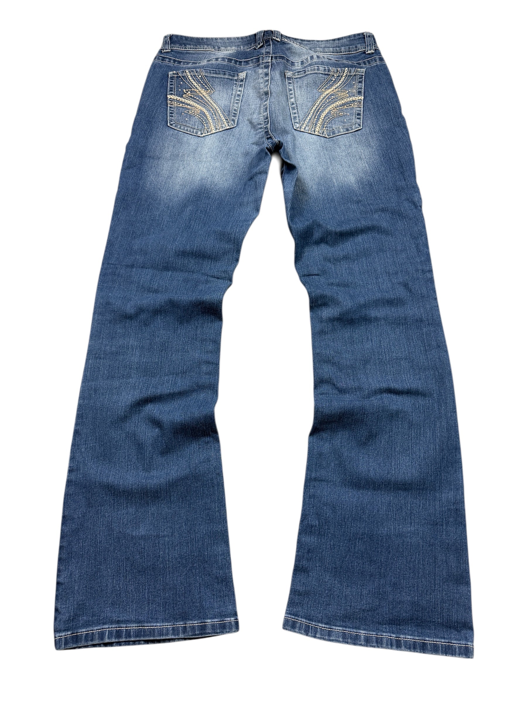 API Vintage Jeans Backprint Y2K Bootcut Fit 2006 M Damen