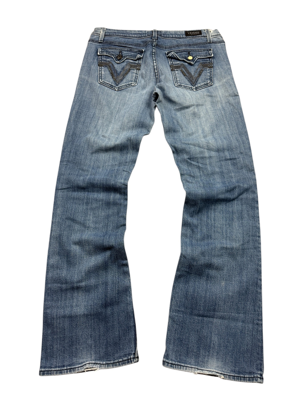 Vigoss Vintage Jeans Backprint Y2K Bootcut Fit 2006 M Damen