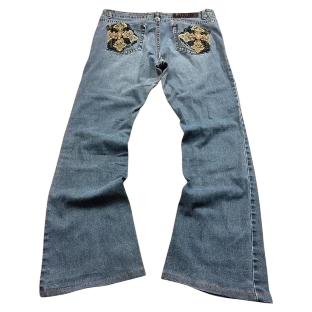 Premiere Vintage Bootcut Y2K Denim Jeans L Damen