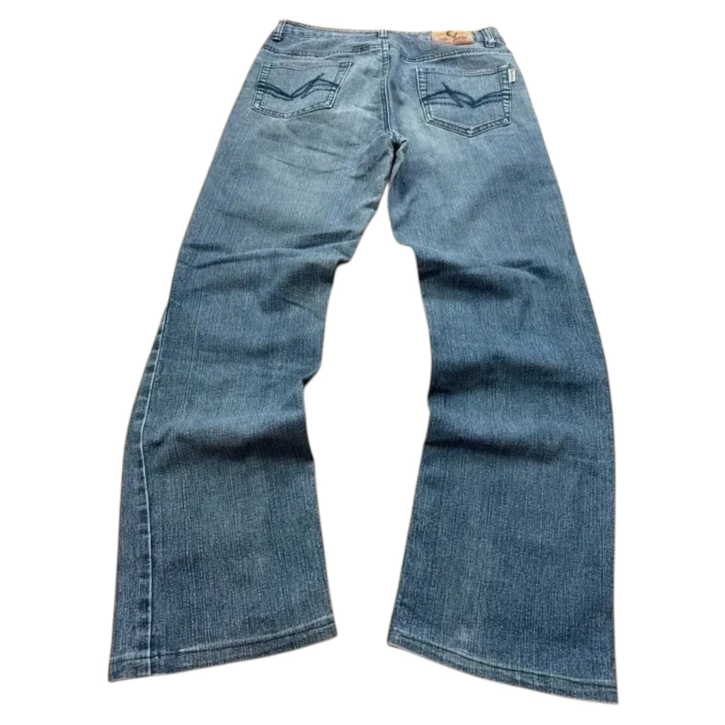 Sunbird Vintage Bootcut Y2K Denim Jeans S Damen