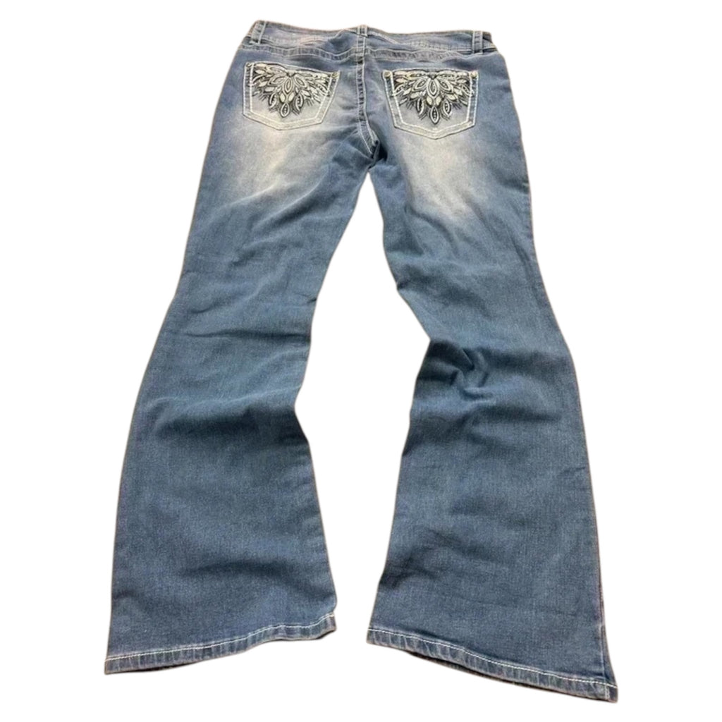 Copper Flash Vintage Bootcut Y2K Denim Jeans L Damen