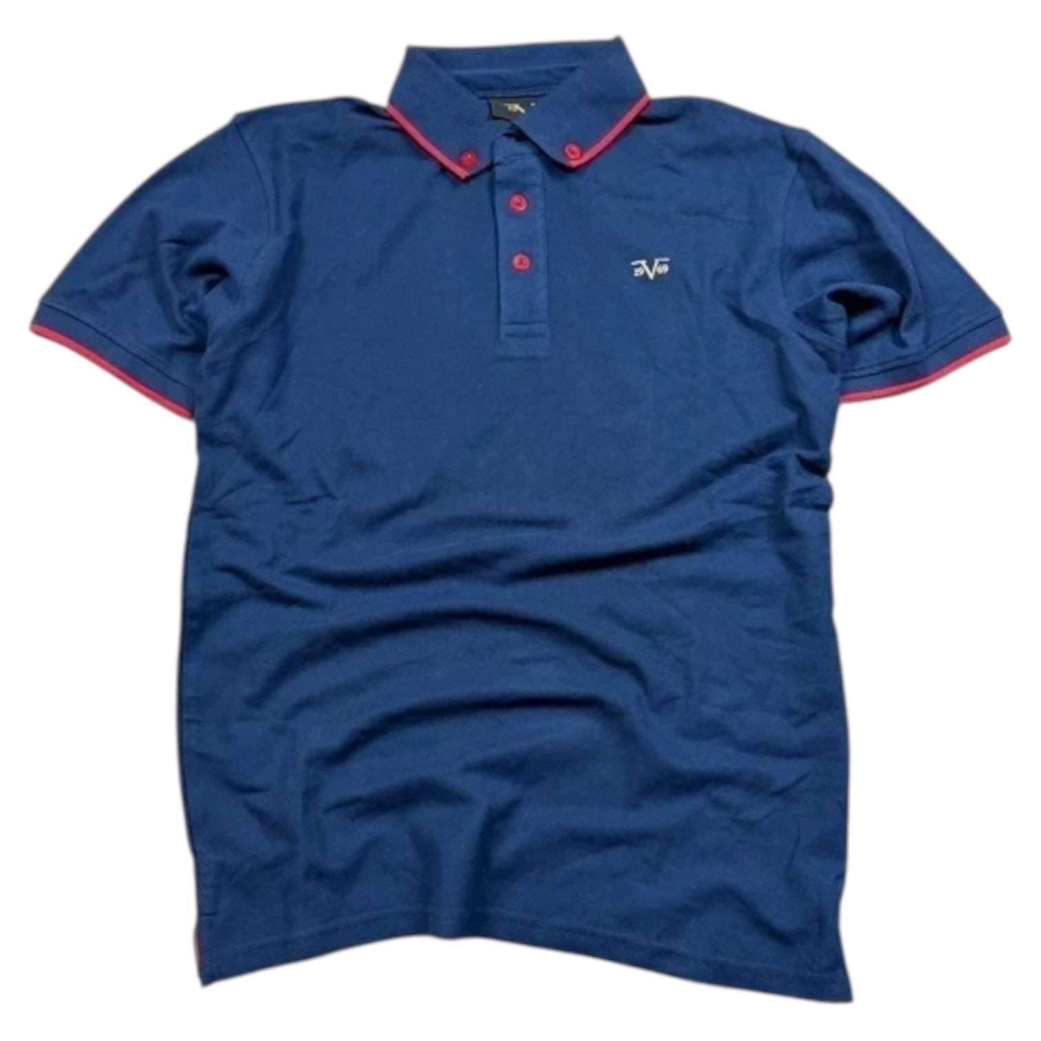 Vintage Y2K Versace V1969 Polo Shirt 2005 Navy Blau S Herren