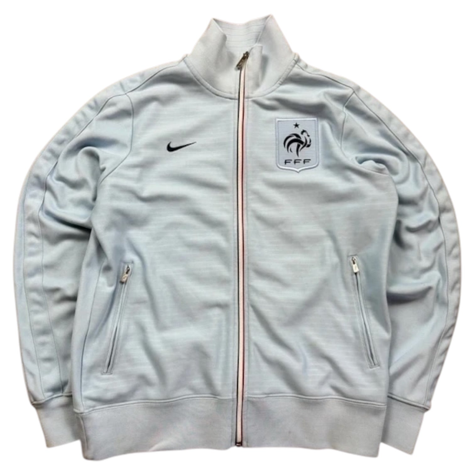 Nike Vintage Zip Jacket Frankreich FFF 2012 Hellblau L
