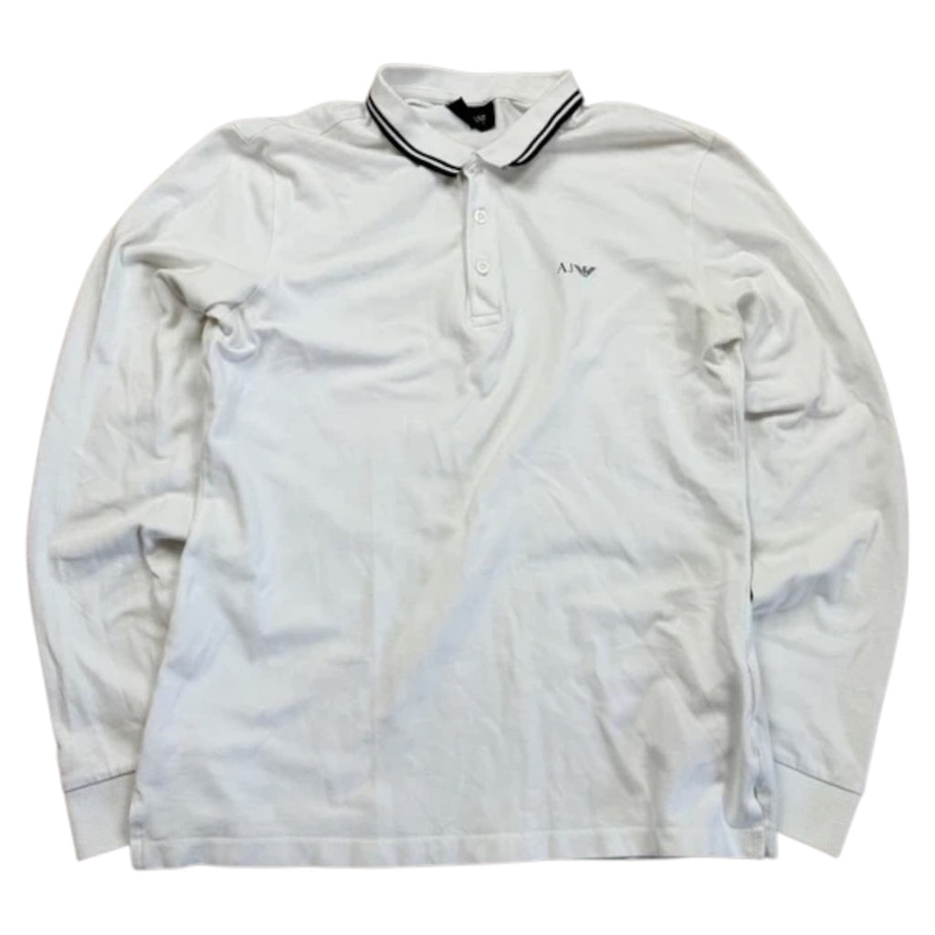 Armani Jeans Vintage Longsleeve Polo 2018 Weiß S