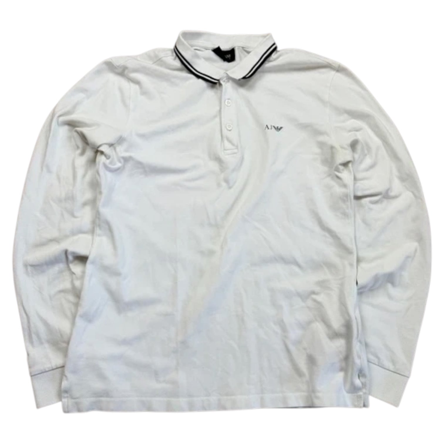 Armani Jeans Vintage Longsleeve Polo 2018 Weiß S