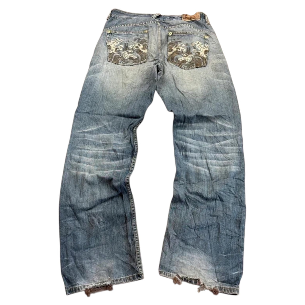 Savage Vintage Jeans Japan Style 2006 Blau L Straight Herren