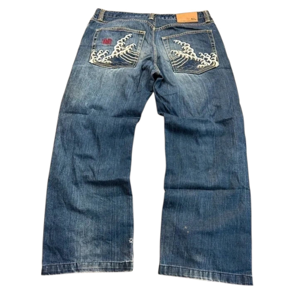 Backprint Vintage Jeans Japan Style 2005 S Straight Herren