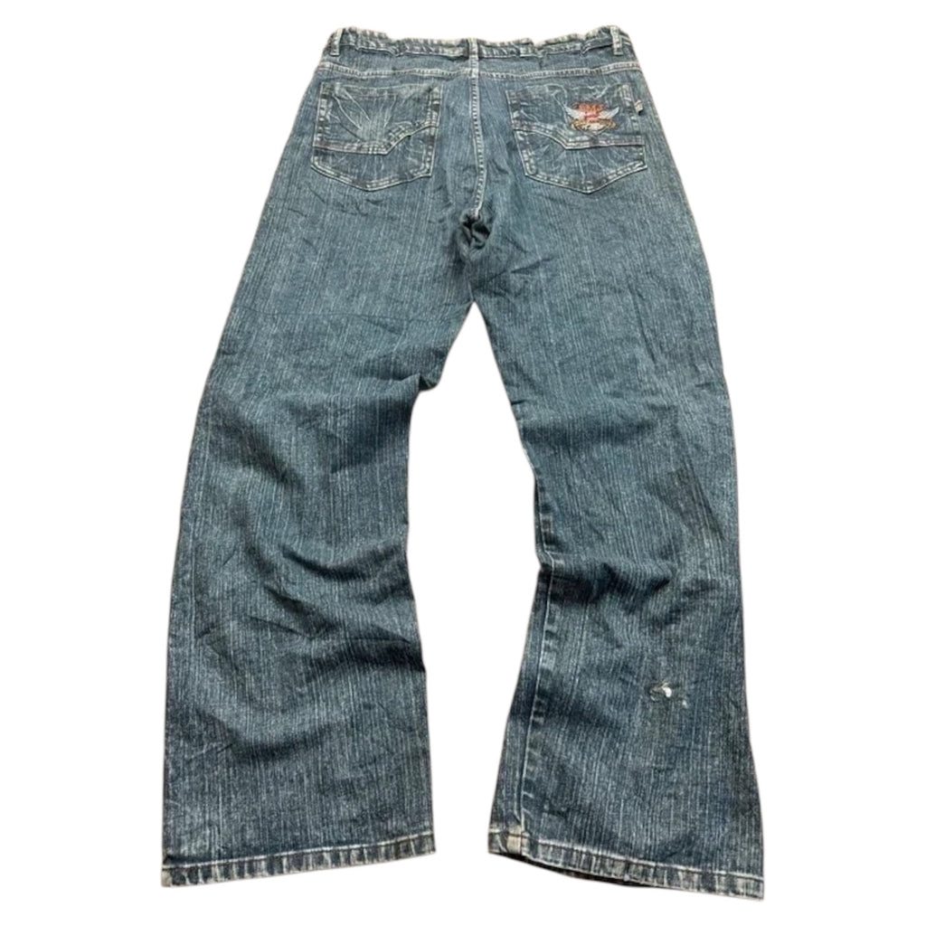 BMJ Japan Style Vintage Backprint Jeans *Rare*2005 XL Straight Herren