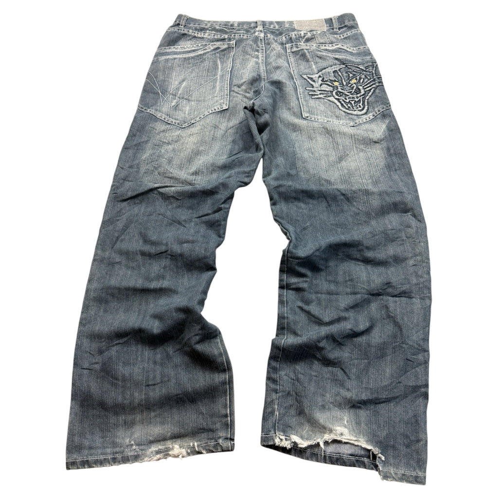 Vintage Flying Demon Jeans 2007 Grau XL Straight Herren