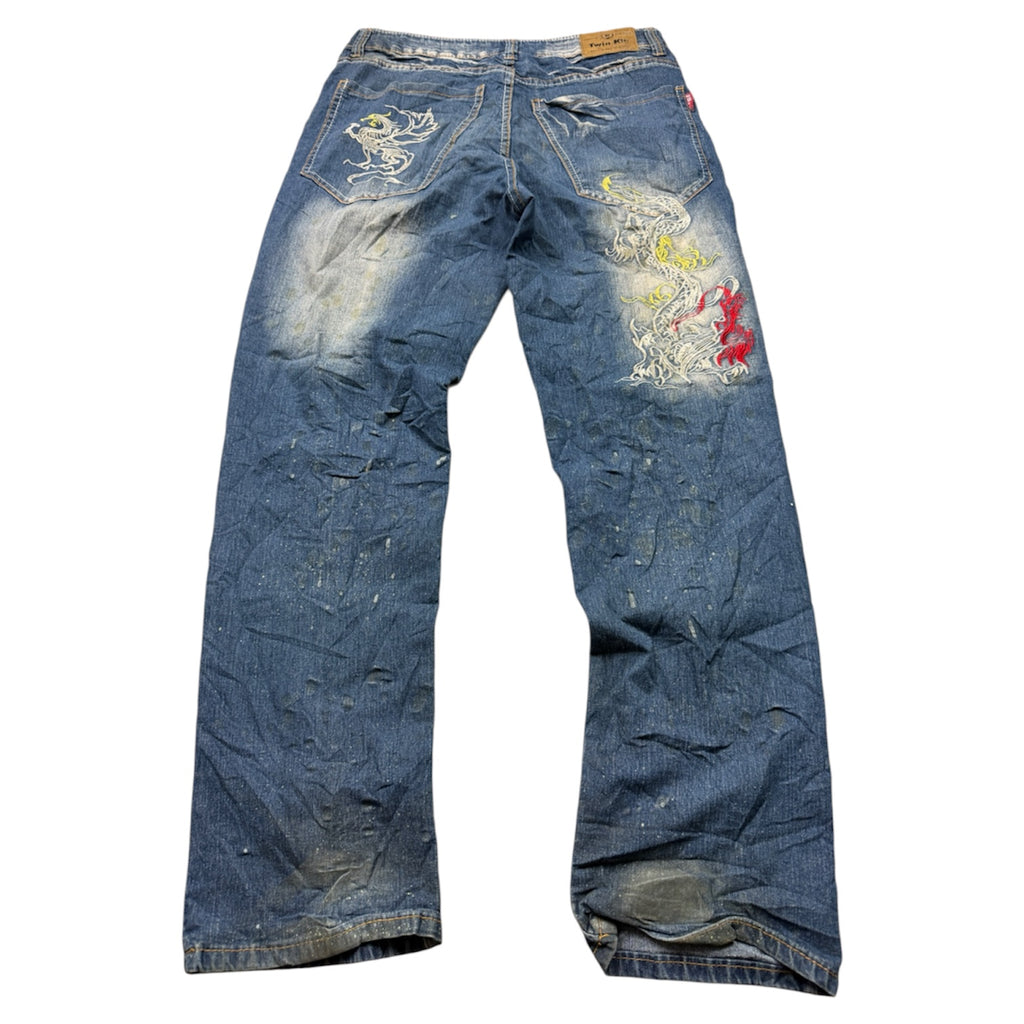 Twin K Vintage Jeans 2008 Blue Dragon Denim Straight Herren