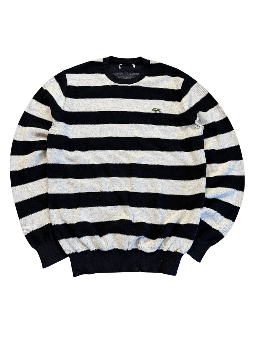 Lacoste Vintage Striped Sweater*Rare*2005 Schwarz Weiß S