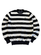 Lacoste Vintage Striped Sweater*Rare*2005 Schwarz Weiß S