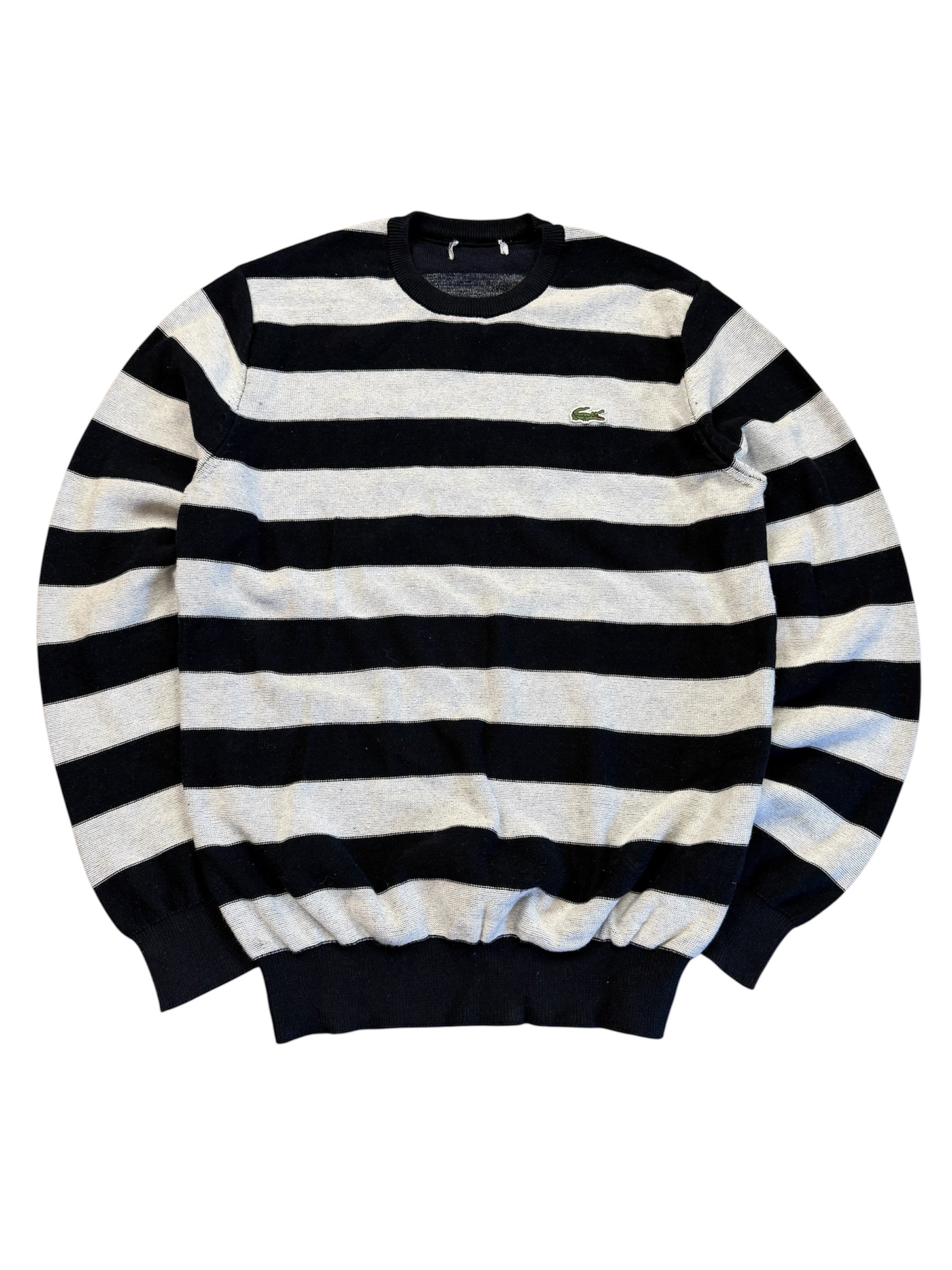Lacoste Vintage Striped Sweater*Rare*2005 Schwarz Weiß S
