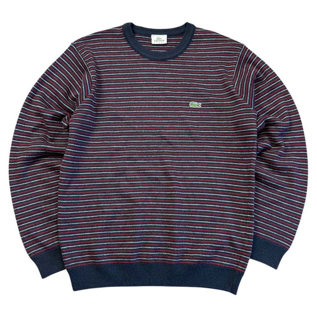 Lacoste Vintage Sweater 2000 Navy Gestreift L