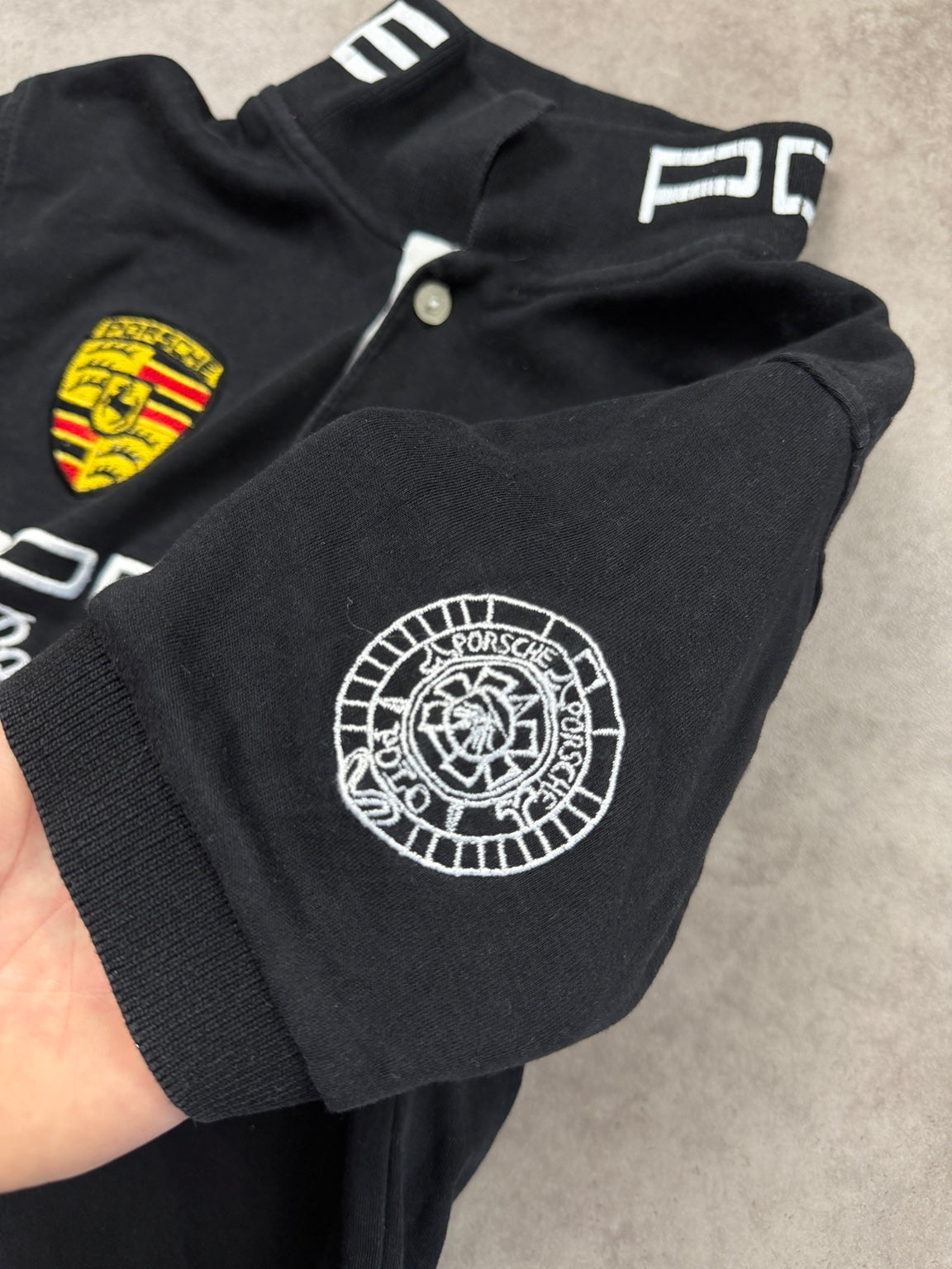 Porsche Polo Team Vintage Polo Shirt Schwarz La Martina Racing XS